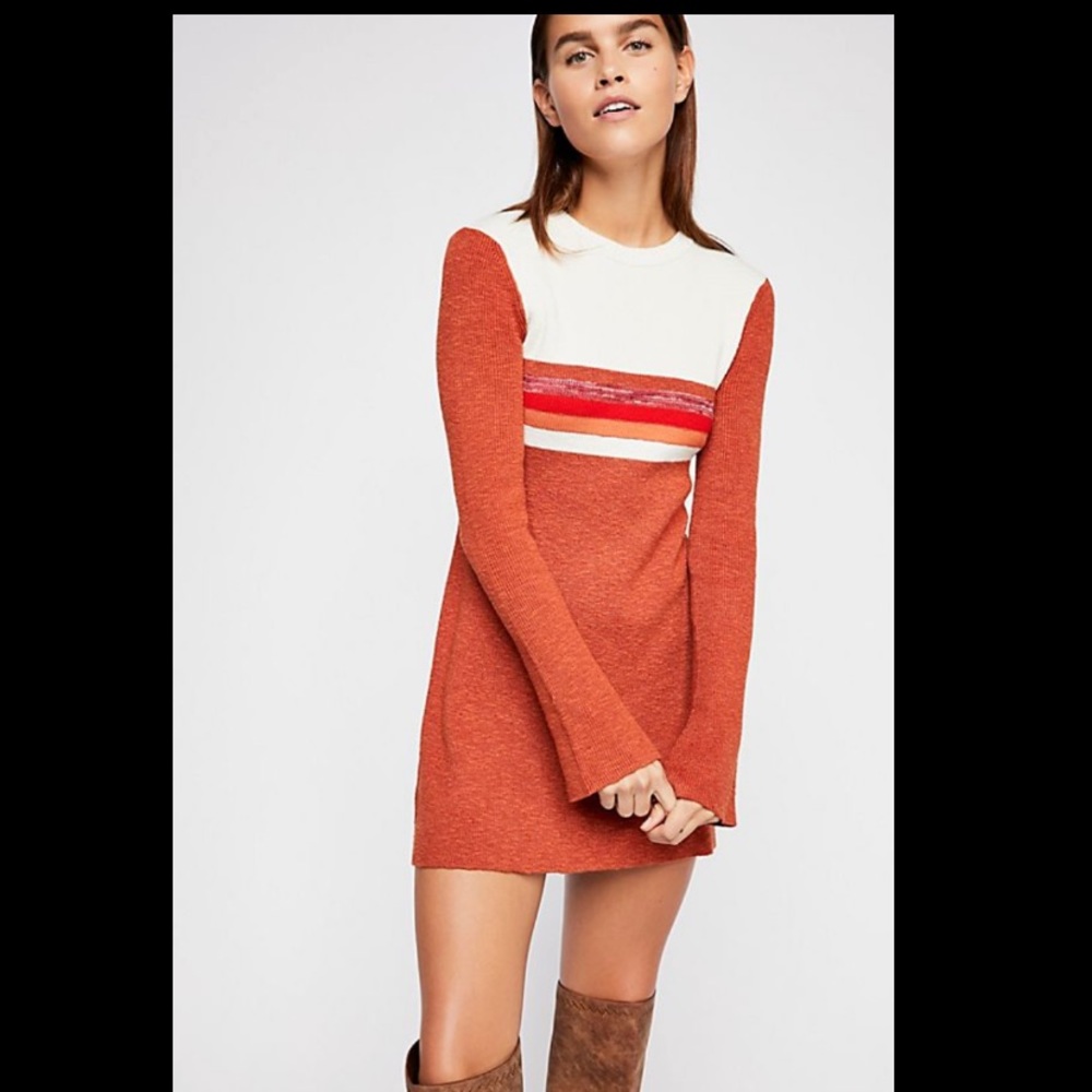 NWT Free People Colorblock Sweater Dress